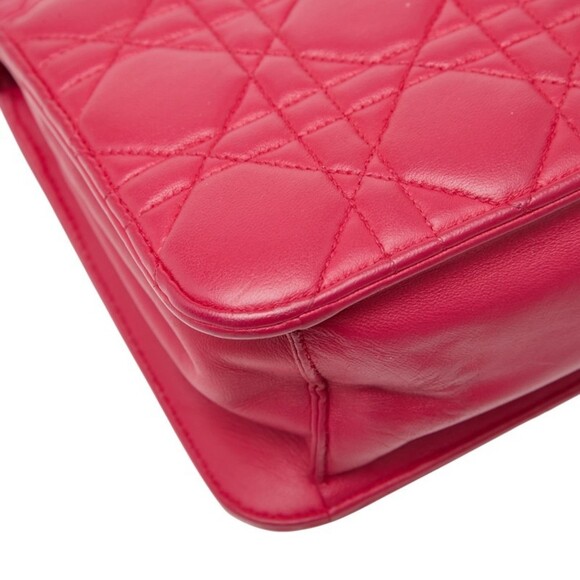 CHRISTIAN DIOR Pink Leather Shoulder Bag - Picture 7 of 16